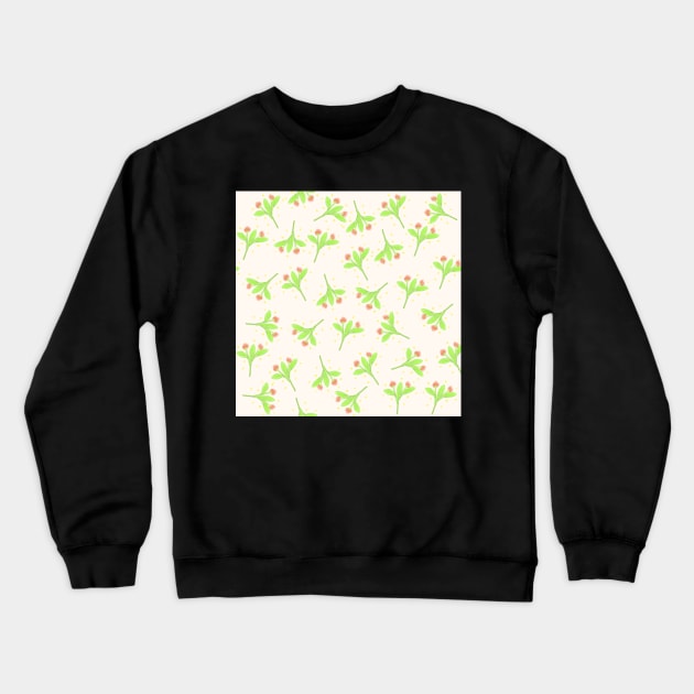 Pattern with Simple Flowers Crewneck Sweatshirt by kelnan